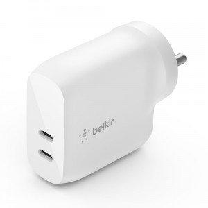 40W (20W + 20W) Two Ports USB -C PD Wall Charger | Fast Charging for iPhone 17, Air, Pro, Pro Max, Samsung Galaxy S25