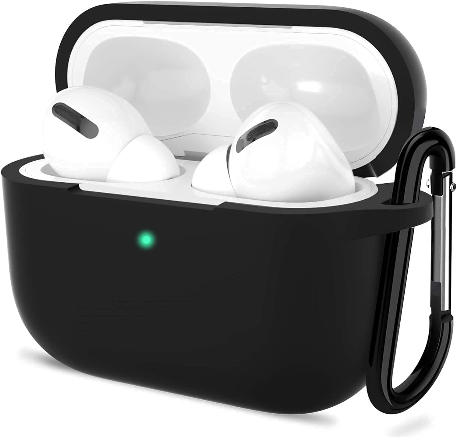 basics Case for Apple AirPods Pro 2 2nd Generation, TWS Soft Silicone Pouch with Hook, 360 Degree Full Shock-Absorbing Protection (Green) (Cover Only)